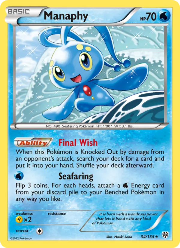 Manaphy — Plasma Storm #34 (Pokémon TCG card)