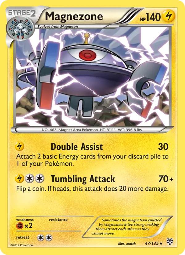 Magnezone — Plasma Storm #47 (Pokémon TCG card)