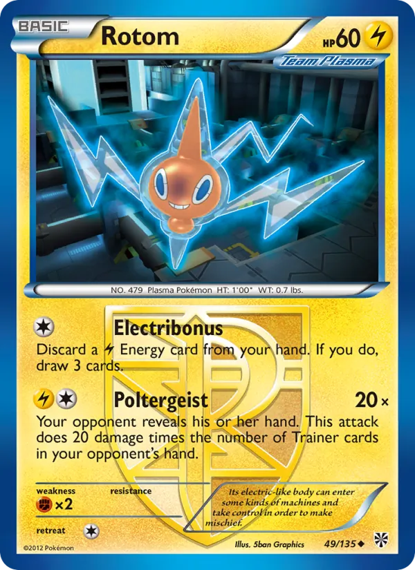 Rotom — Plasma Storm #49 (Pokémon TCG card)