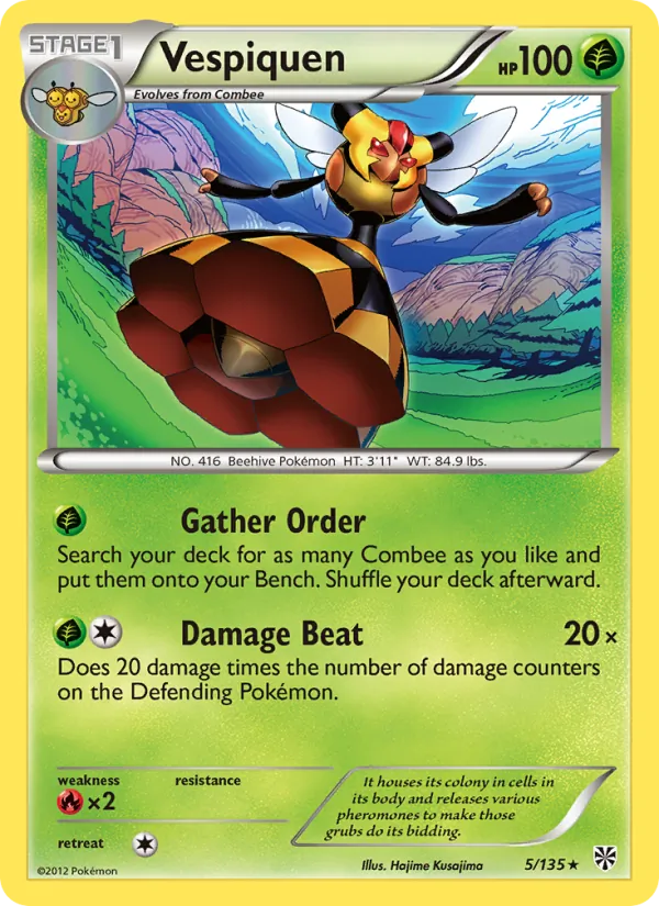 Vespiquen — Plasma Storm #5 (Pokémon TCG card)