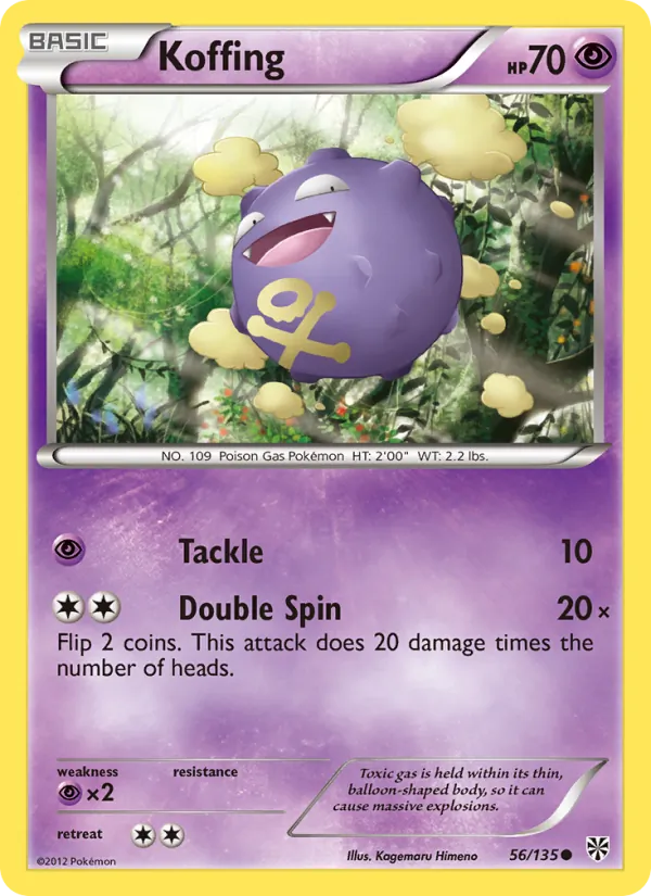 Koffing — Plasma Storm #56 (Pokémon TCG card)