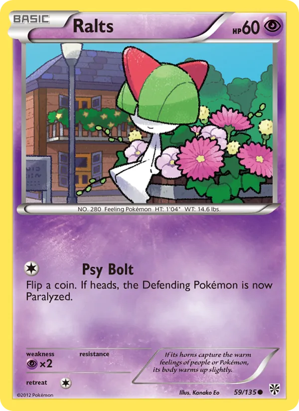 Ralts — Plasma Storm #59 (Pokémon TCG card)