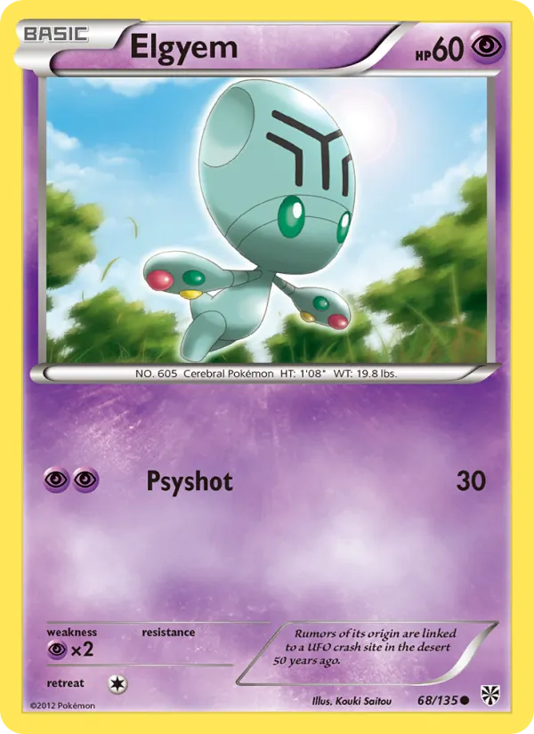 Elgyem — Plasma Storm #68 (Pokémon TCG card)