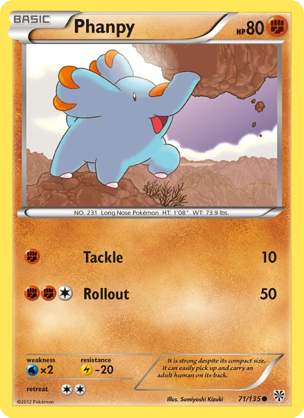 Phanpy — Plasma Storm #71 (Pokémon TCG card)