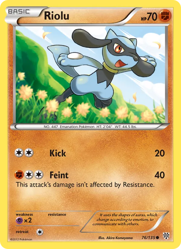 Riolu — Plasma Storm #76 (Pokémon TCG card)