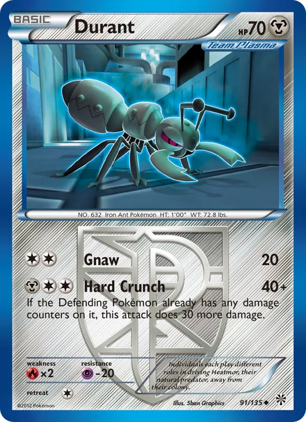 Durant — Plasma Storm #91 (Pokémon TCG card)