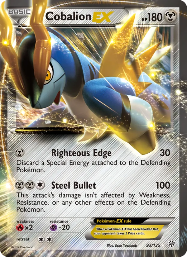 Cobalion-EX — Plasma Storm #93 (Pokémon TCG card)