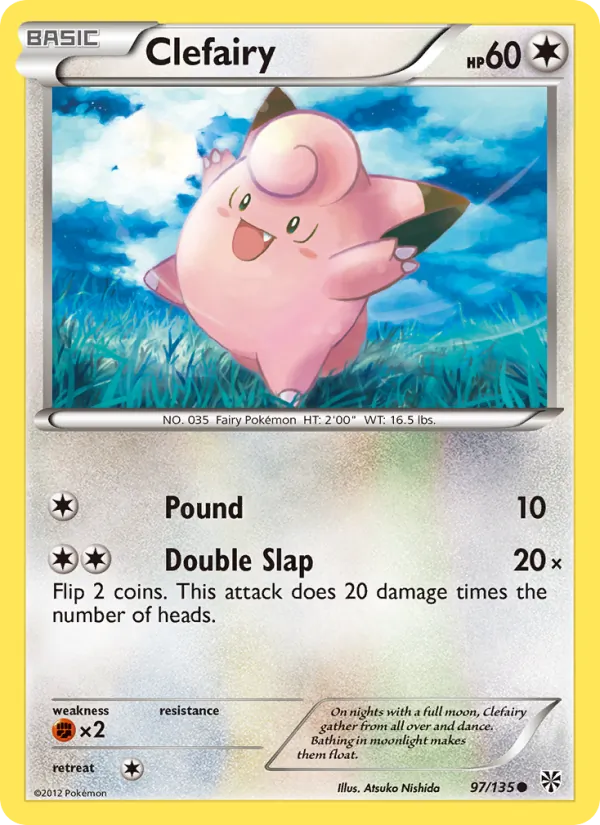 Clefairy — Plasma Storm #97 (Pokémon TCG card)