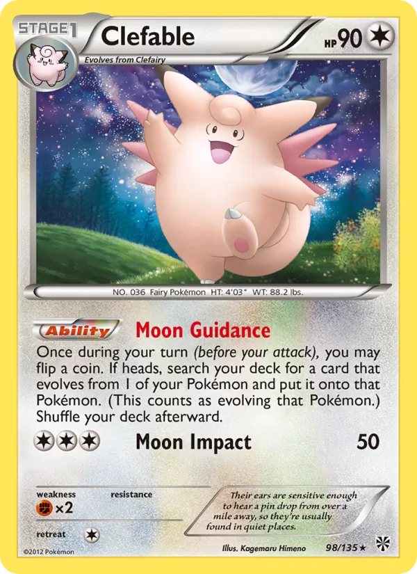 Clefable — Plasma Storm #98 (Pokémon TCG card)