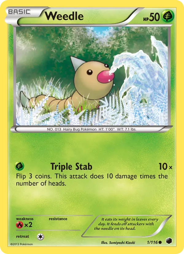Weedle — Plasma Freeze #1 (Pokémon TCG card)