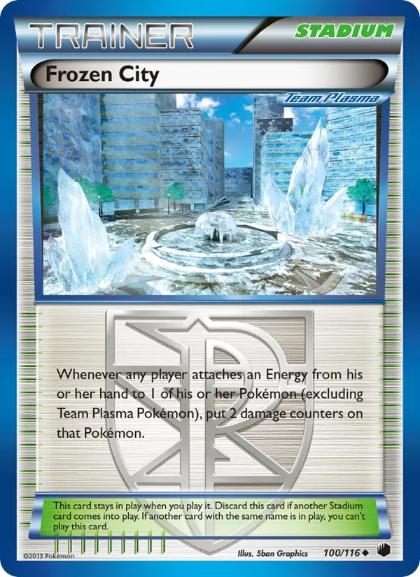Frozen City — Plasma Freeze #100 (Pokémon TCG card)