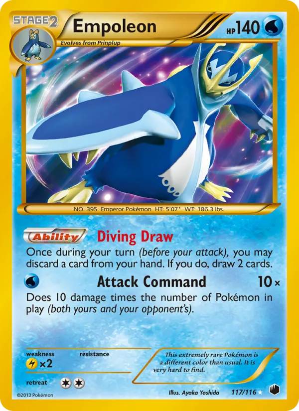 Empoleon — Plasma Freeze #117 (Pokémon TCG card)