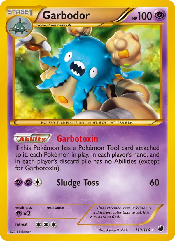 Garbodor — Plasma Freeze #119 (Pokémon TCG card)