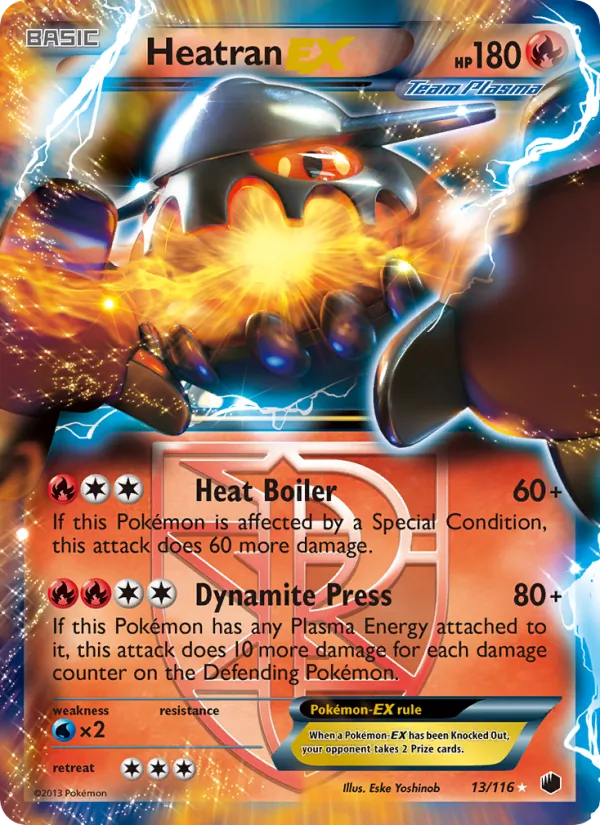 Heatran-EX — Plasma Freeze #13 (Pokémon TCG card)