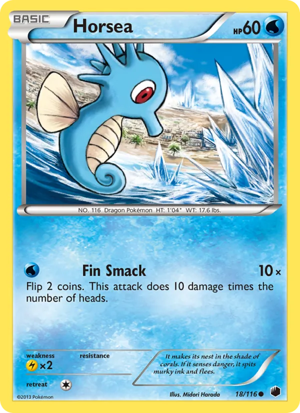 Horsea — Plasma Freeze #18 (Pokémon TCG card)