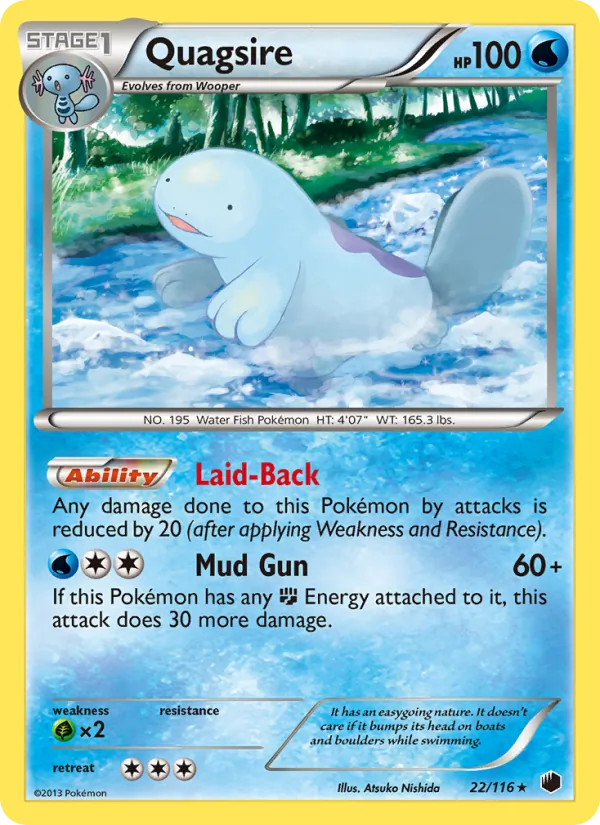 Quagsire — Plasma Freeze #22 (Pokémon TCG card)