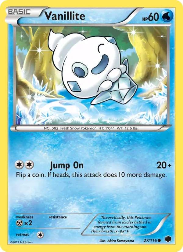 Vanillite — Plasma Freeze #27 (Pokémon TCG card)