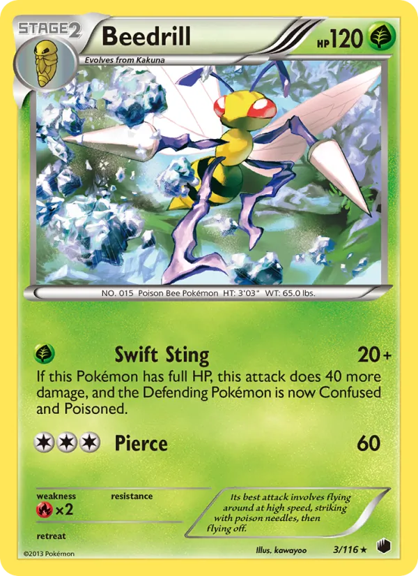 Beedrill — Plasma Freeze #3 (Pokémon TCG card)