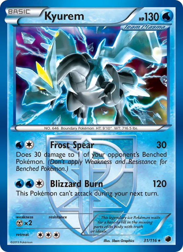 Kyurem — Plasma Freeze #31 (Pokémon TCG card)