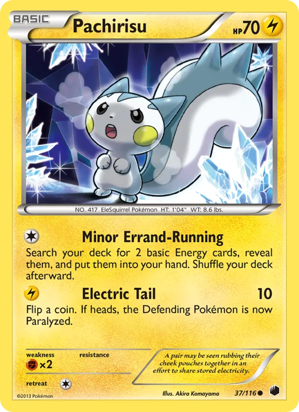 Pachirisu — Plasma Freeze #37 (Pokémon TCG card)