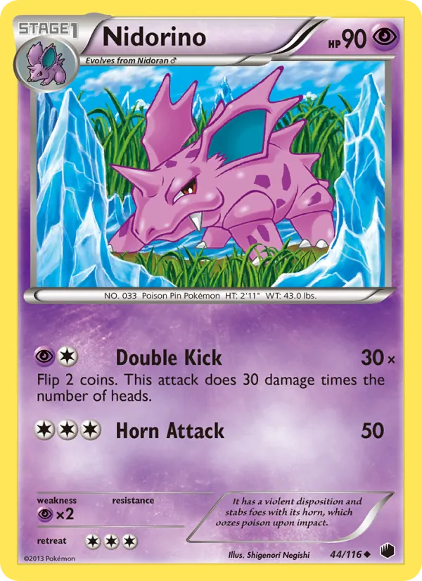 Nidorino — Plasma Freeze #44 (Pokémon TCG card)