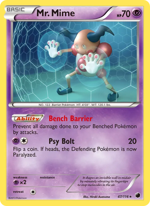 Mr. Mime — Plasma Freeze #47 (Pokémon TCG card)