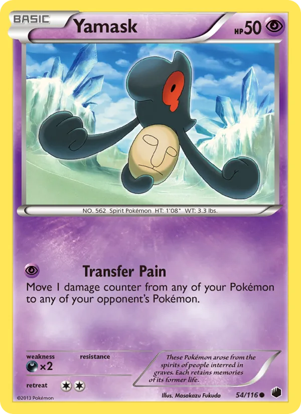 Yamask — Plasma Freeze #54 (Pokémon TCG card)