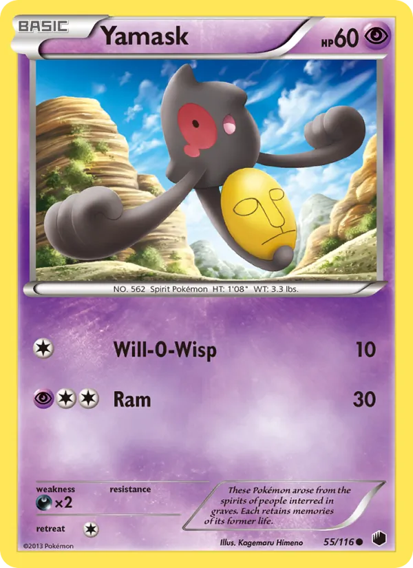 Yamask — Plasma Freeze #55 (Pokémon TCG card)