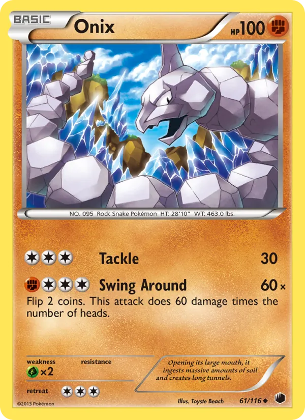 Onix — Plasma Freeze #61 (Pokémon TCG card)