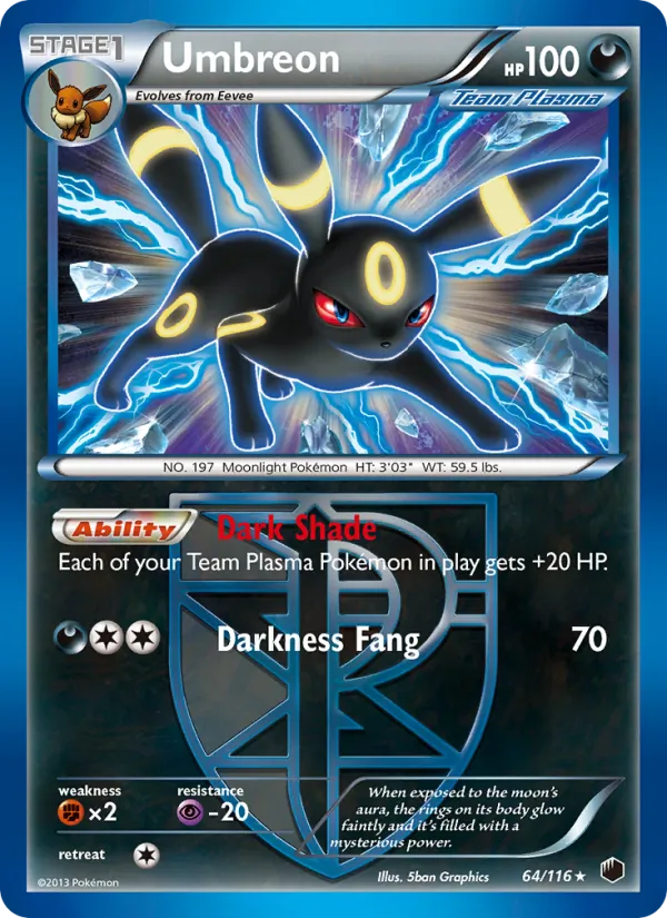 Umbreon — Plasma Freeze #64 (Pokémon TCG card)