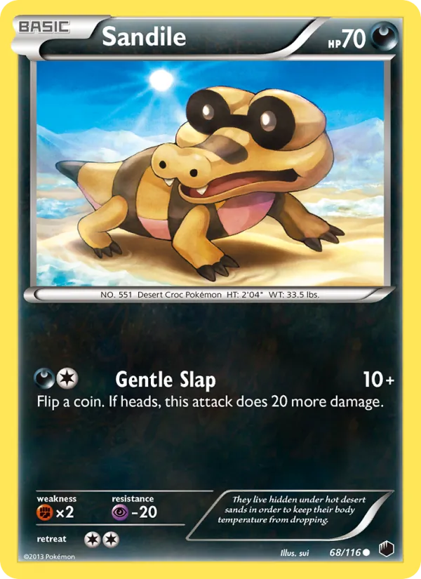 Sandile — Plasma Freeze #68 (Pokémon TCG card)