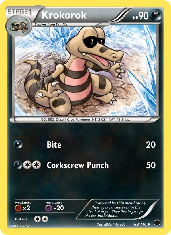 Krokorok — Plasma Freeze #69 (Pokémon TCG card)