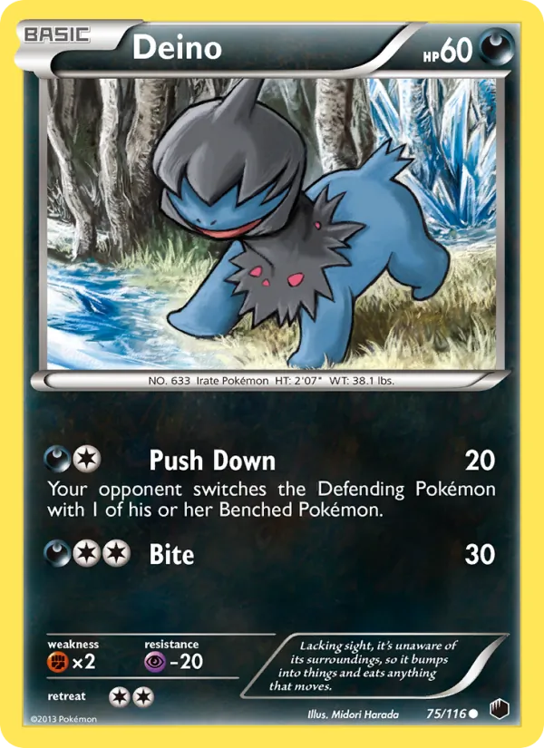 Deino — Plasma Freeze #75 (Pokémon TCG card)