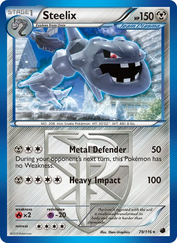 Steelix — Plasma Freeze #79 (Pokémon TCG card)