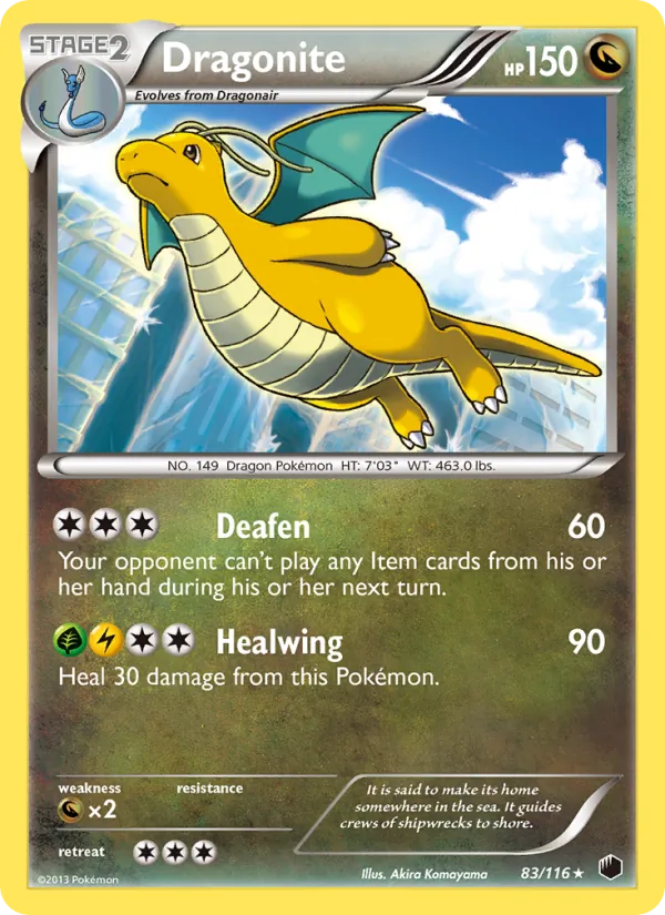 Dragonite — Plasma Freeze #83 (Pokémon TCG card)