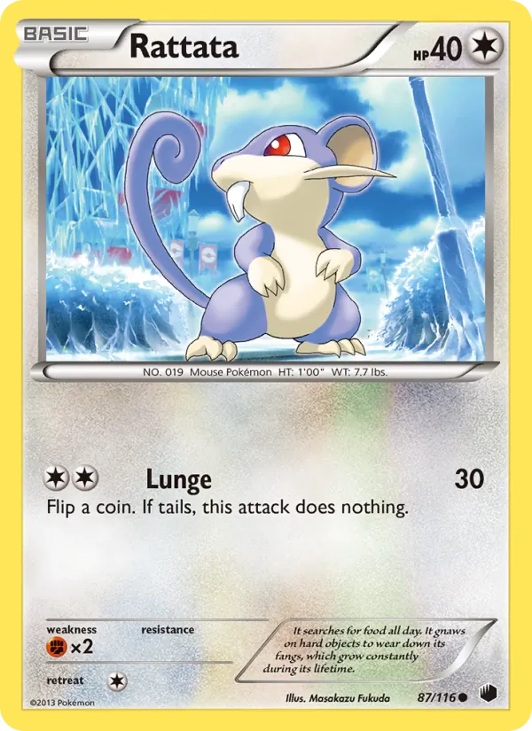 Rattata — Plasma Freeze #87 (Pokémon TCG card)