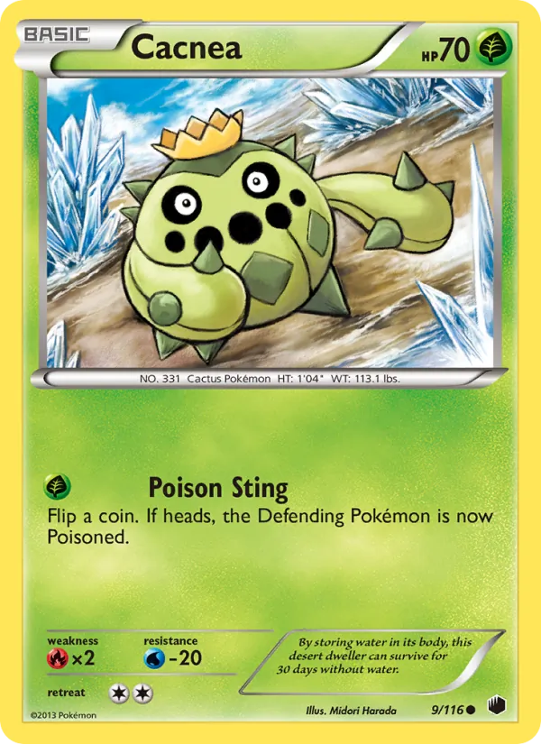 Cacnea — Plasma Freeze #9 (Pokémon TCG card)