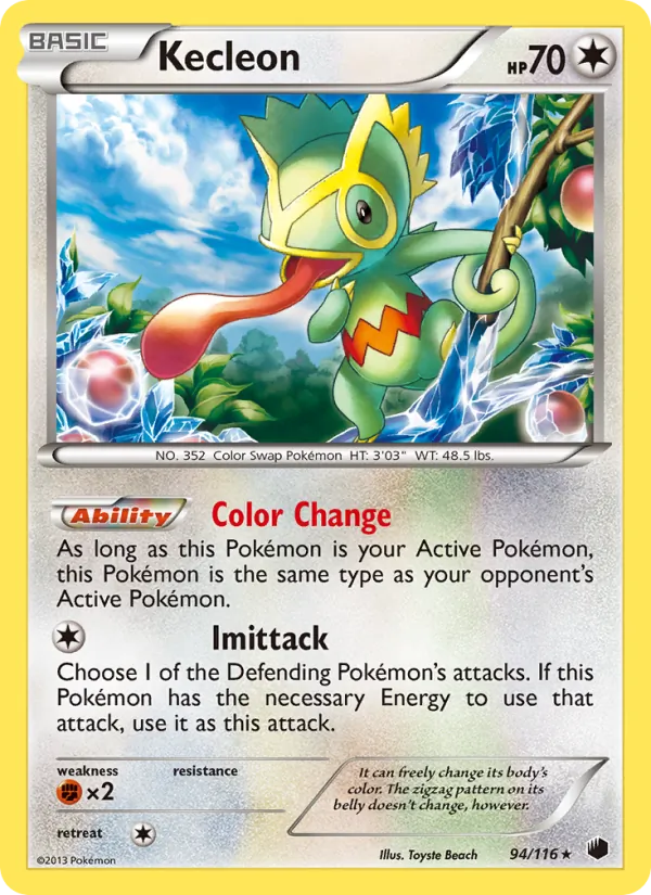 Kecleon — Plasma Freeze #94 (Pokémon TCG card)