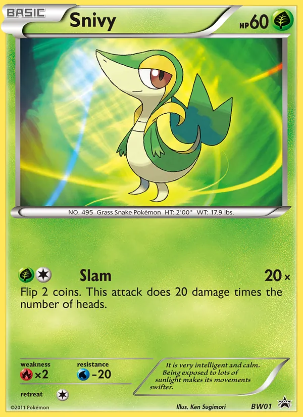 Snivy — BW Black Star Promos #BW01 (Pokémon TCG card)