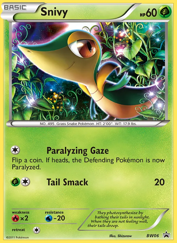 Snivy — BW Black Star Promos #BW06 (Pokémon TCG card)