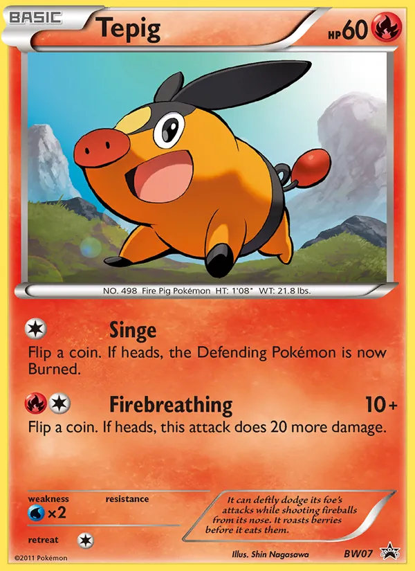Tepig — BW Black Star Promos #BW07 (Pokémon TCG card)
