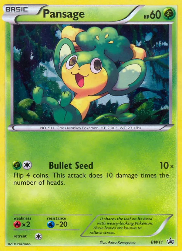 Pansage — BW Black Star Promos #BW11 (Pokémon TCG card)