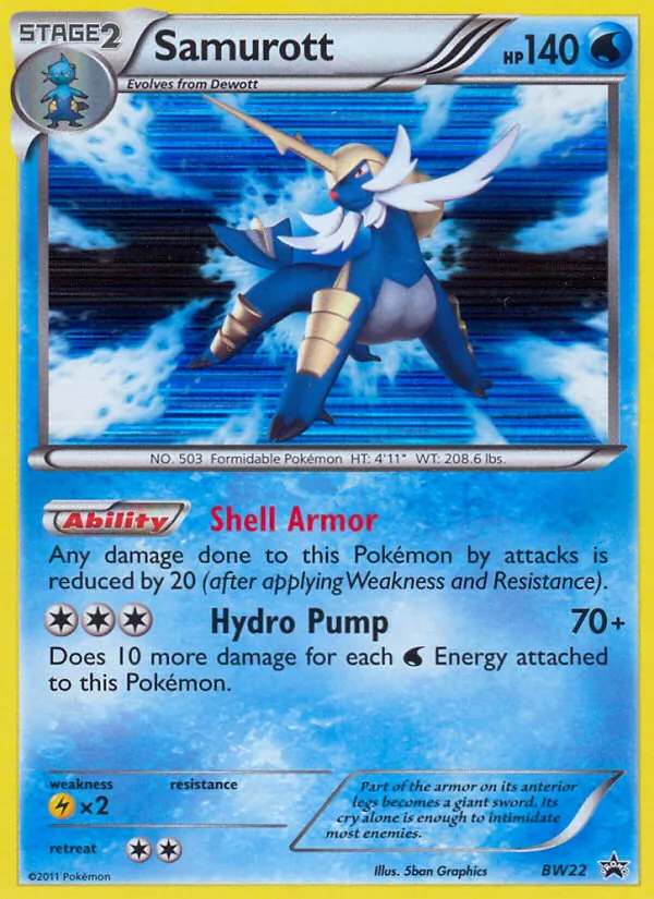Samurott — BW Black Star Promos #BW22 (Pokémon TCG card)