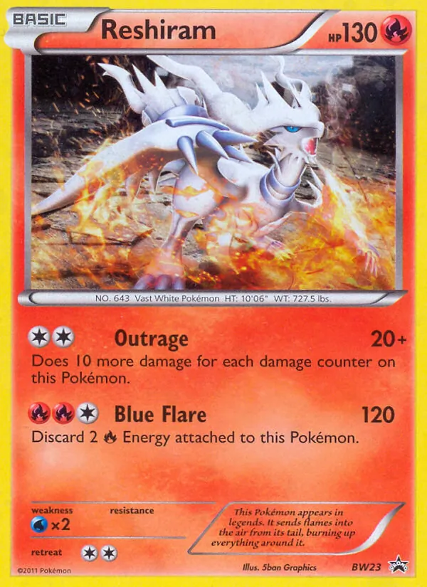 Reshiram — BW Black Star Promos #BW23 (Pokémon TCG card)