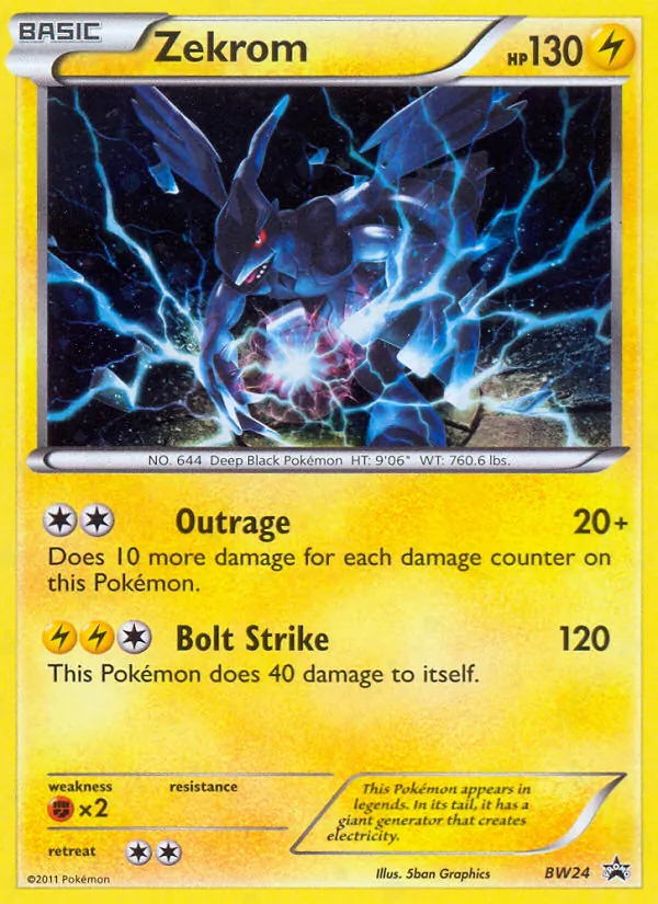 Zekrom — BW Black Star Promos #BW24 (Pokémon TCG card)