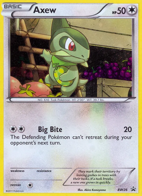 Axew — BW Black Star Promos #BW26 (Pokémon TCG card)