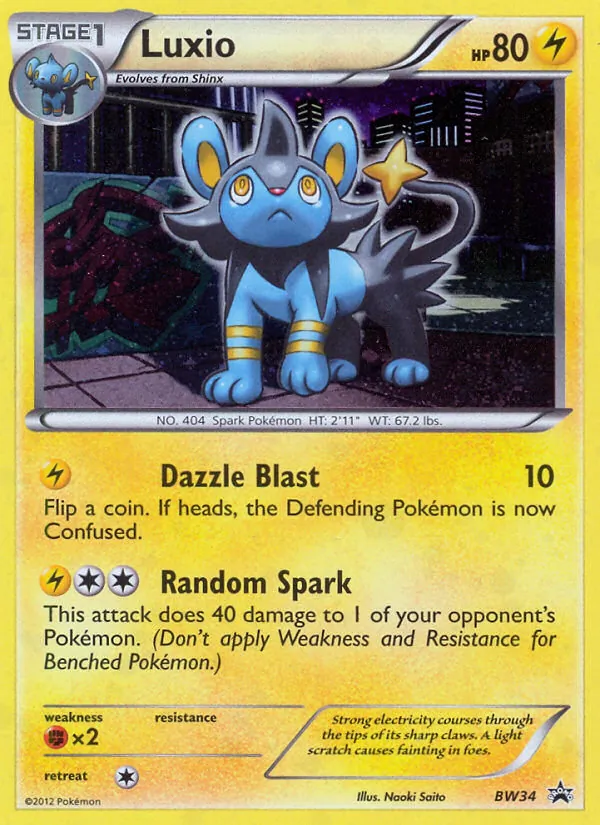 Luxio — BW Black Star Promos #BW34 (Pokémon TCG card)
