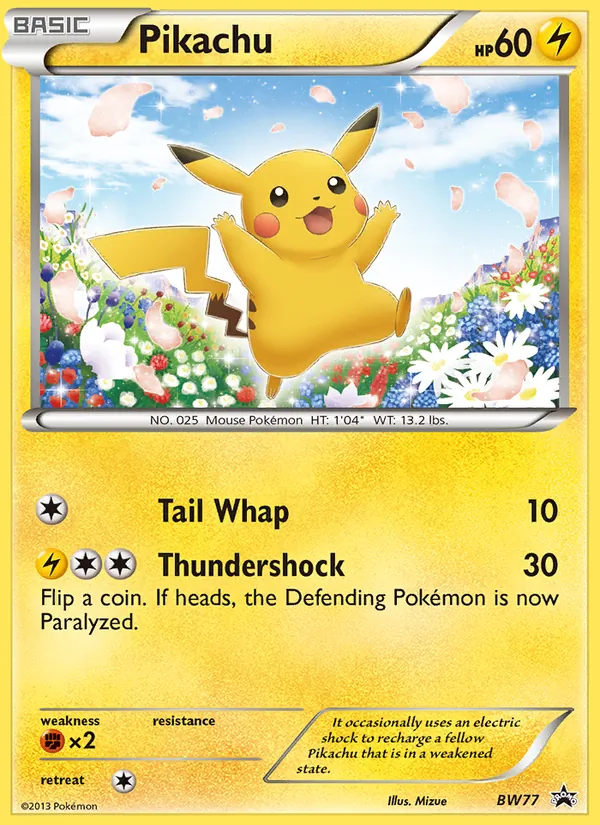 Pikachu — BW Black Star Promos #BW77 (Pokémon TCG card)