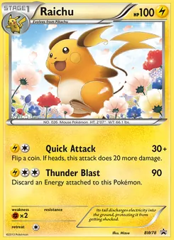 Raichu (BW Black Star Promos #BW78)