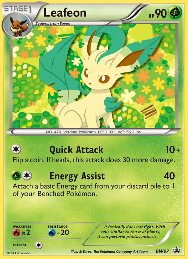 Leafeon — BW Black Star Promos #BW87 (Pokémon TCG card)